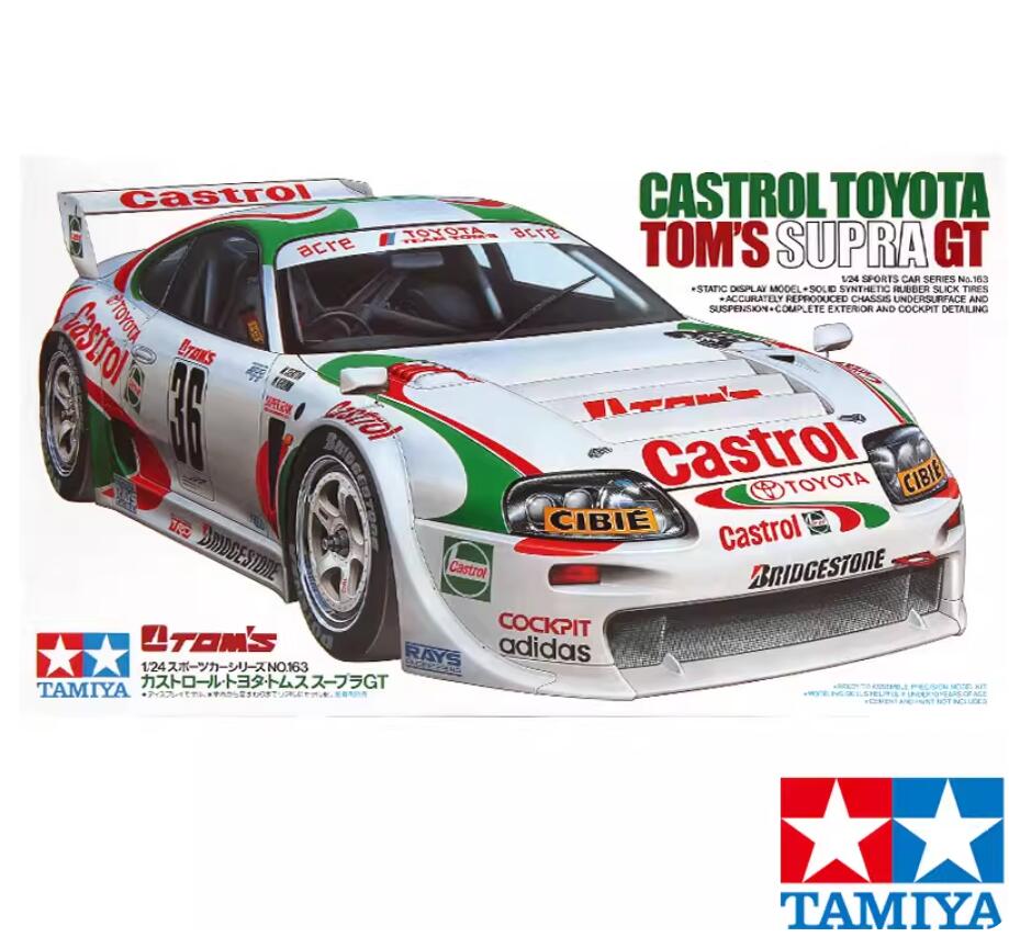Tamiya 24163 1/24 Scale Model Car Kit Castrol Tom's Toyota Supra GT JZA80 JGTC