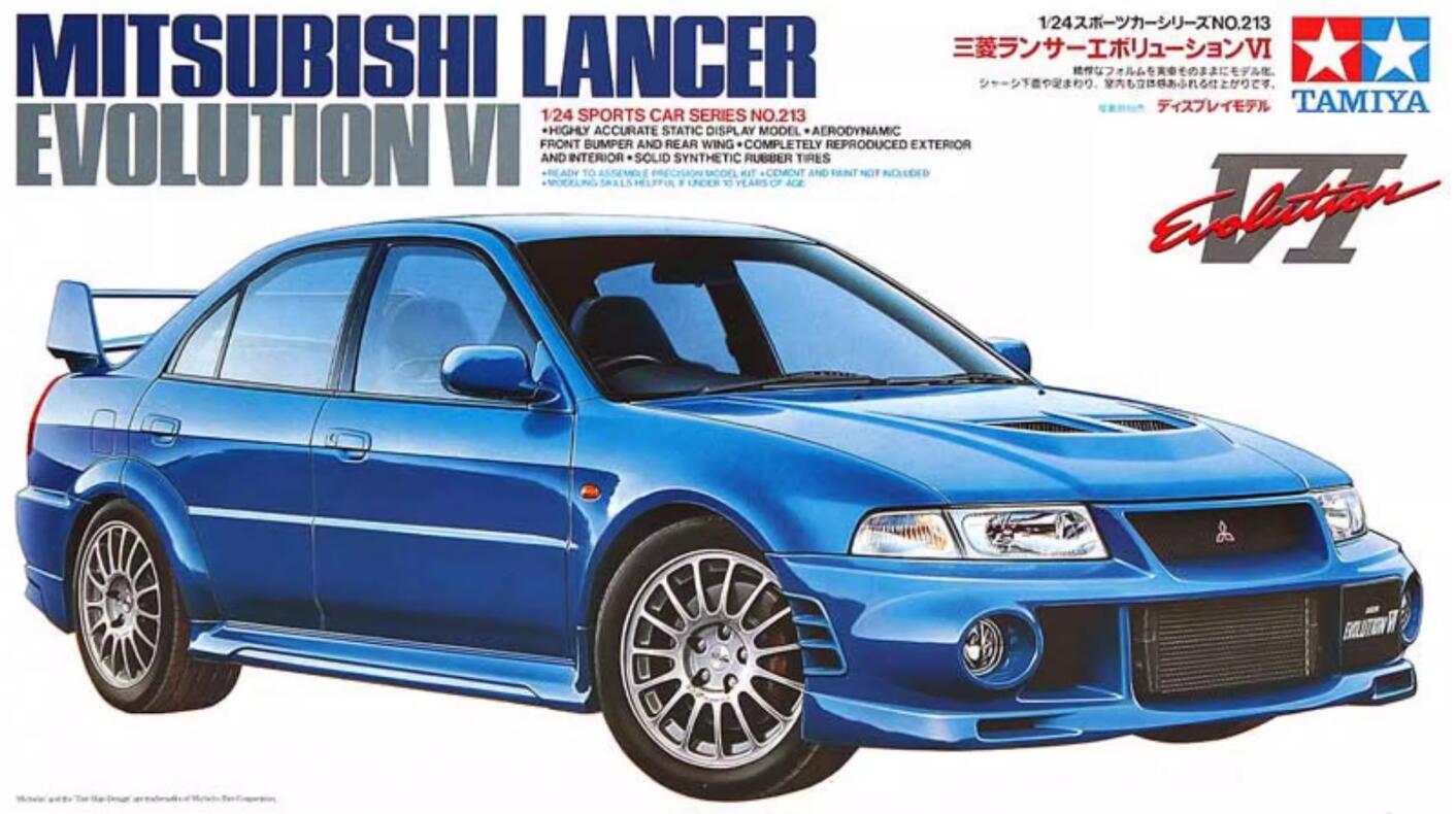 Tamiya 24213 1/24 Scale Model Car Kit Mitsubishi Lancer Evolution VI Evo 6 CP9A