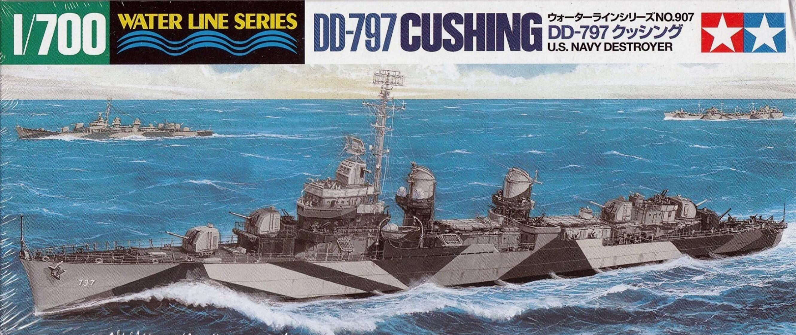 Tamiya 31907 1/700 Model Kit U.S Navy USS Fletcher-Class Destroyer DD797 Cushing