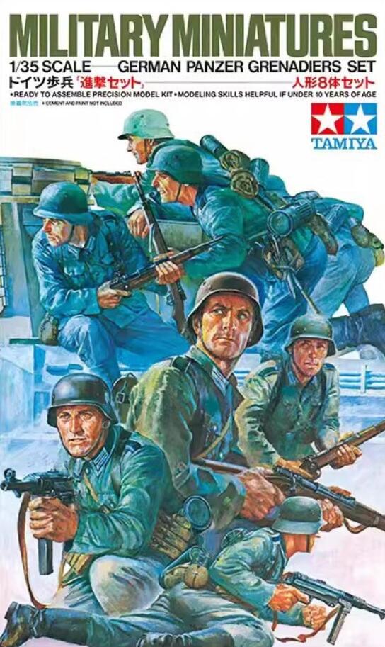 Tamiya 35061 1/35 Scale Military Model Kit German Panzer Grenadiers Infantry Set