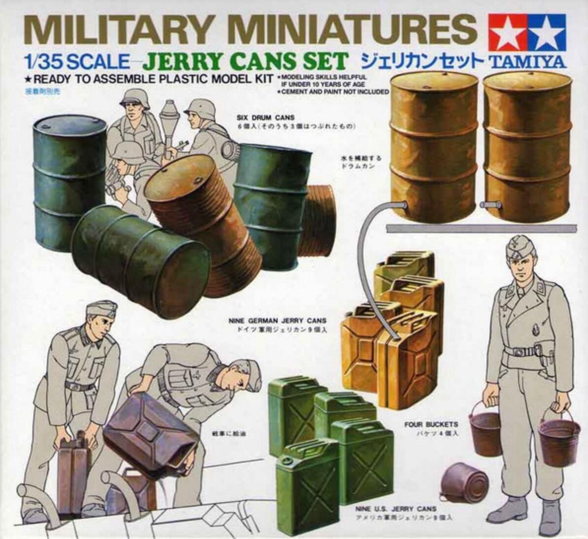 TAMIYA 35026 1/35 SCALE JERRY CAN SET