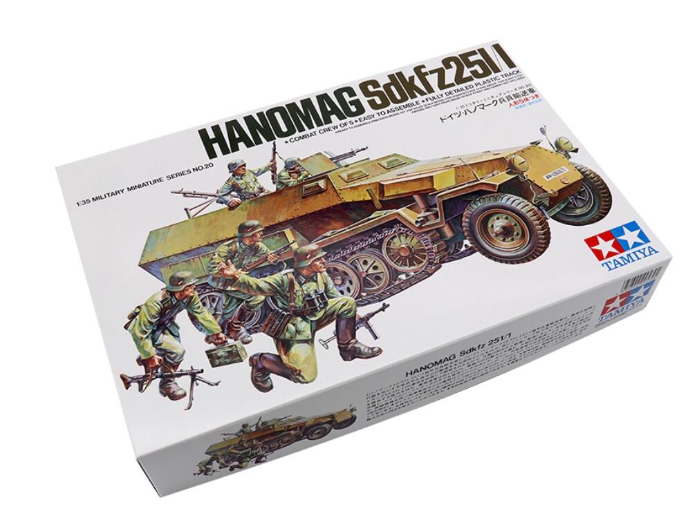 Tamiya 35020 1/35 Scale Hanomag Sd.Kfz. 251/1 Plastic Model Kit