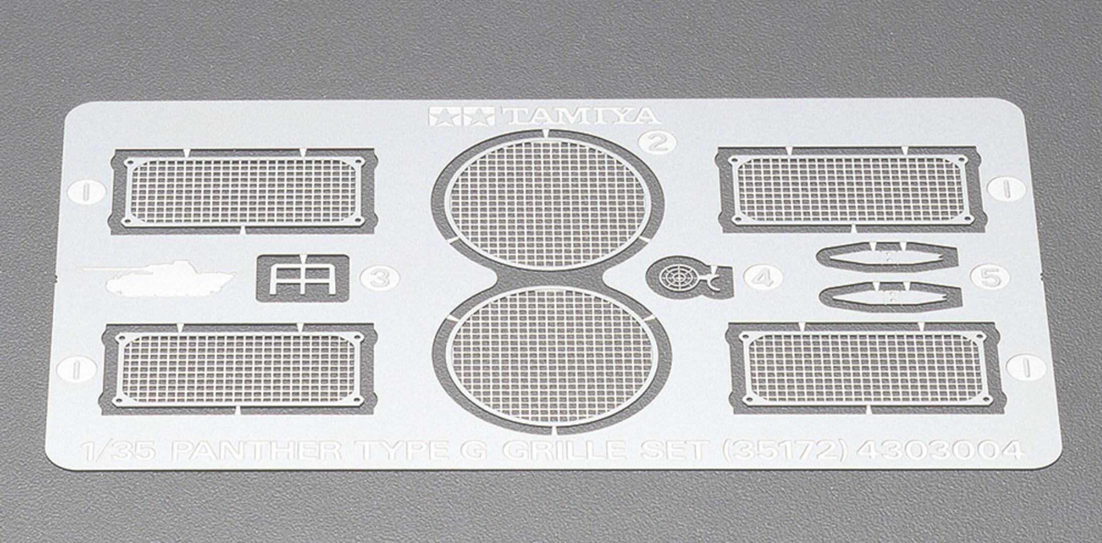 Tamiya 35172 1/35 German Panther Type Ausf.G Photo Etched Grille Set PE Parts