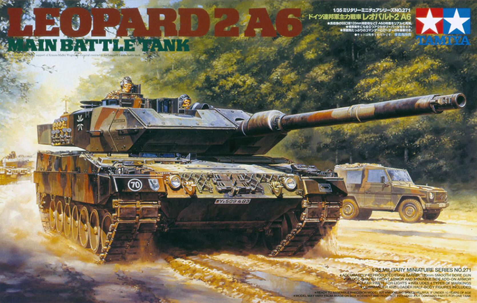 Tamiya 35271 1/35 Scale Military Model Kit German Leopard 2 A6 Main Battle Tank