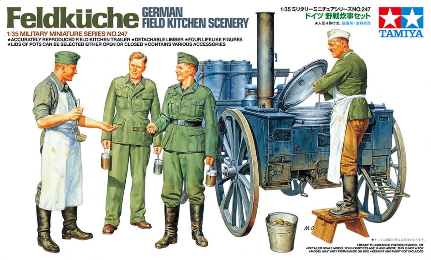 Tamiya 35247 1/35 Scale Model Military Figure Kit German Field Kitchen Scenery