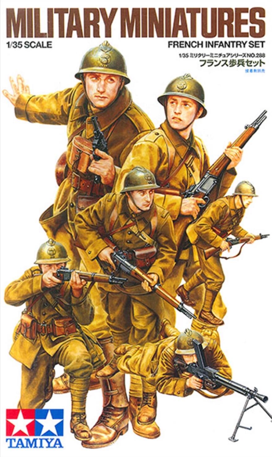 Tamiya 35288 1/35 Scale Military Figure Model Kit WWII French Infantry Set
