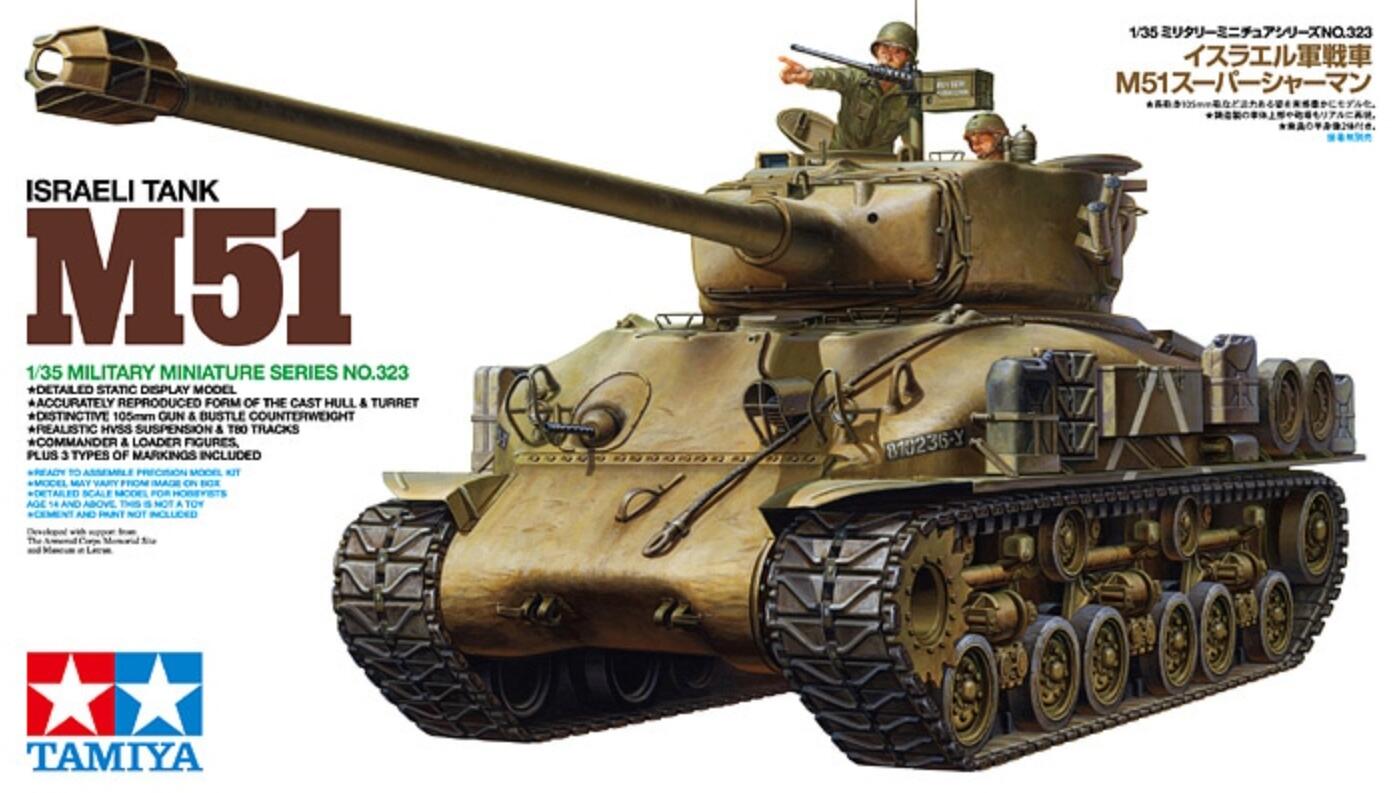Tamiya 35323 1/35 Military Model Kit Israeli Tank M51 Super Sherman Isherman