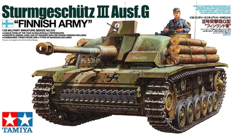 Tamiya 35310 1/35 Model Assault Gun Kit Finnish Army StuG III Ausf.G Sd.Kfz142/1
