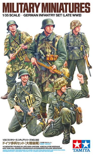 Tamiya 35382 WWII German Infantry Set Late War 1/35 Scale Plastic Model Figures