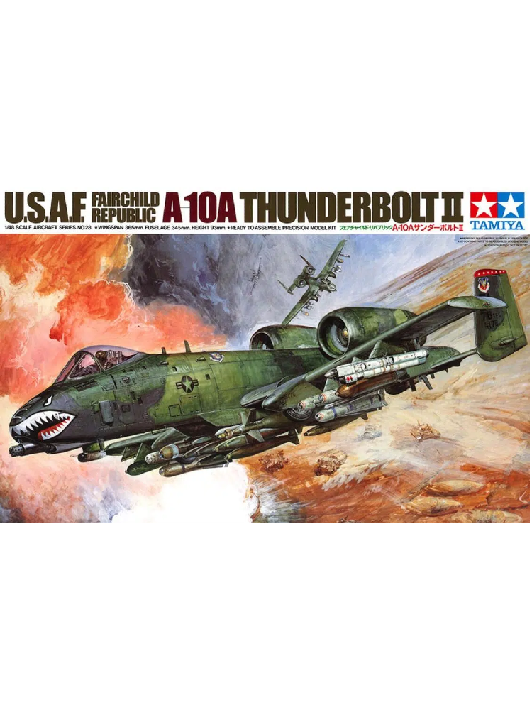 Tamiya 61028 1/48 Scale Model Aircraft Kit USAF A-10 Thunderbolt II Warthog