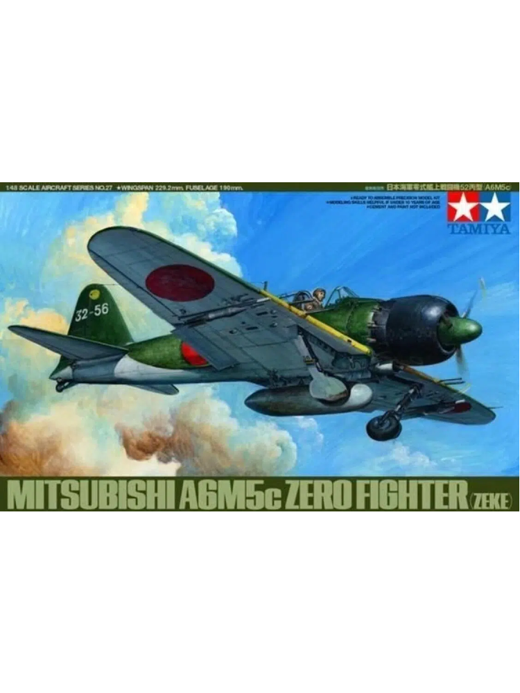 Tamiya 61027 1/48 Model Kit Mitsubishi A6M5c Type 52 Hei Zero Fighter(Zeke)