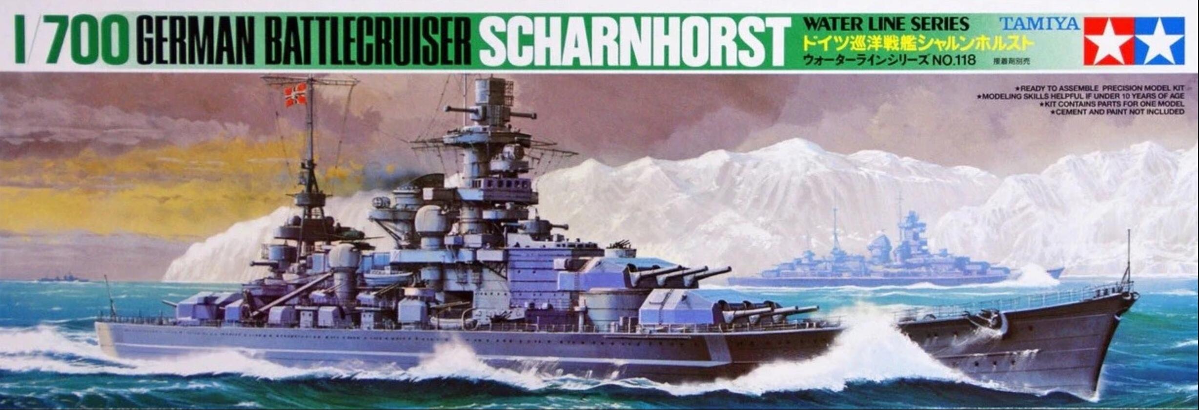 Tamiya 77518 German Battleship Scharnhorst 1/700 Scale Plastic Model Kit