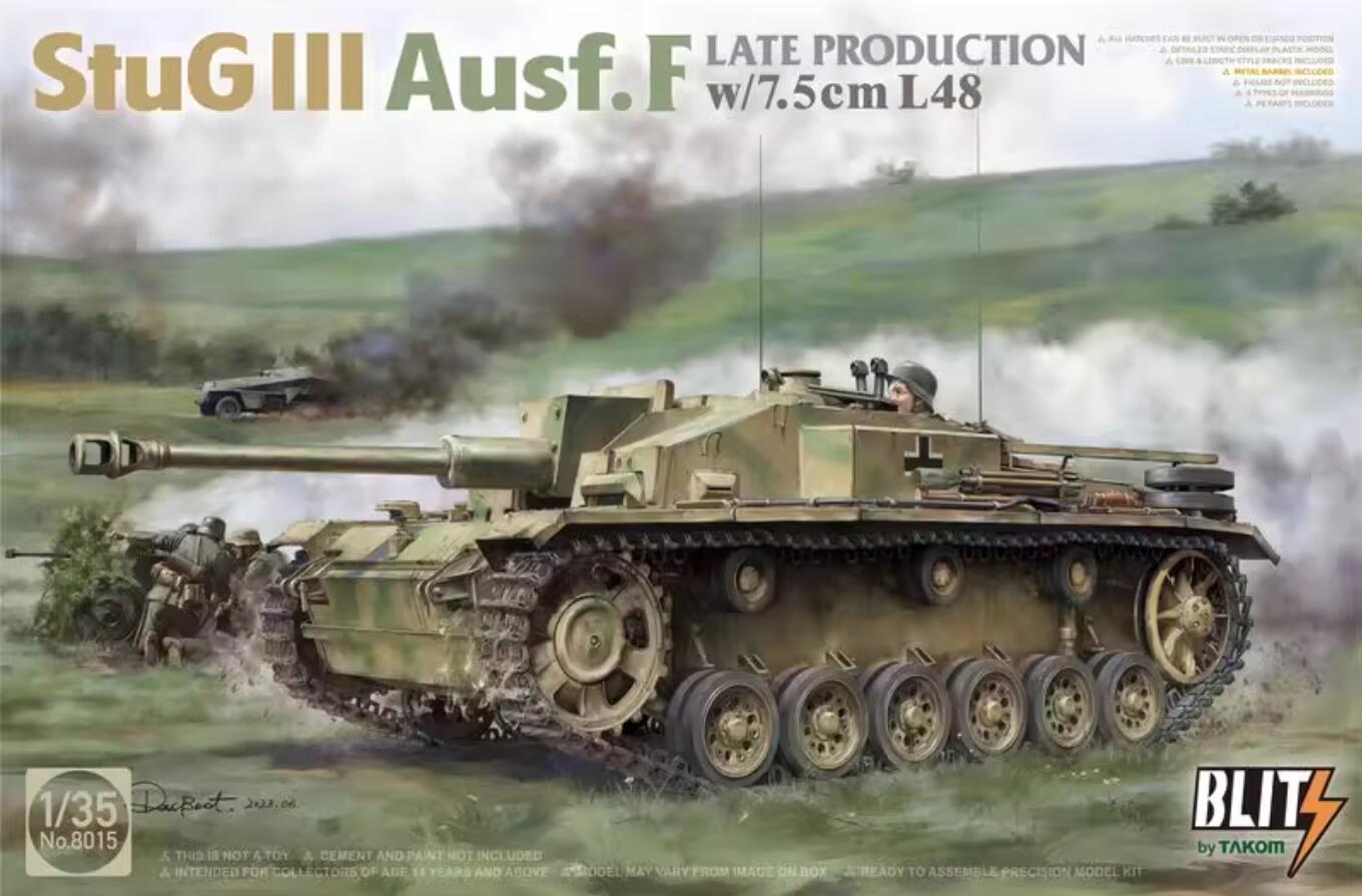 TAKOM 8015 1/35 StuG III Ausf.F w/7.5cm L48 Late Production