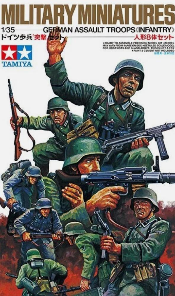 Tamiya 35030 1/35 Scale Military Figure Model Kit WWII German Assault Troops
