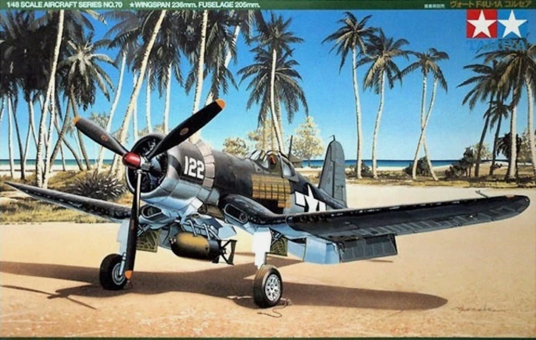 Tamiya 61070 1/48 Scale Aircraft Model Kit U.S.Navy Vought F4U-1A Corsair Mk II