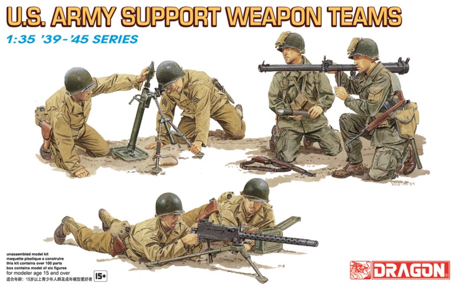 Dragon 6198 1/35 WW.II U.S. Army Support Weapon Team Model Kit