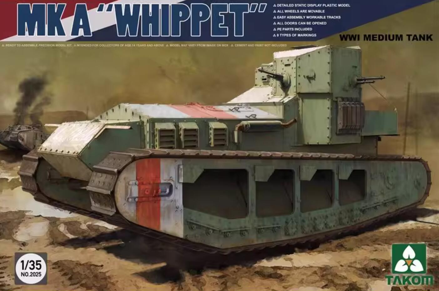 Takom #2025 1/35 WWI Medium Tank Mk.A WHIPPET