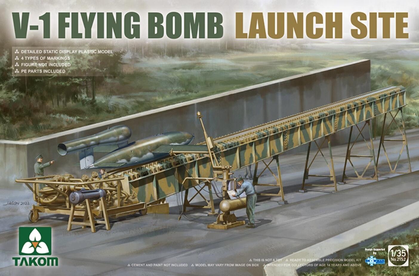 TAKOM 2152 1/35 V-1 Flying Bomb Launch Site