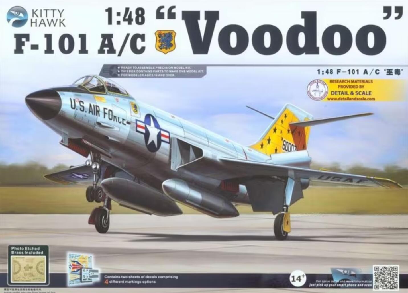 Kitty Hawk 1/48 US F-101 A/C Voodoo KH80115