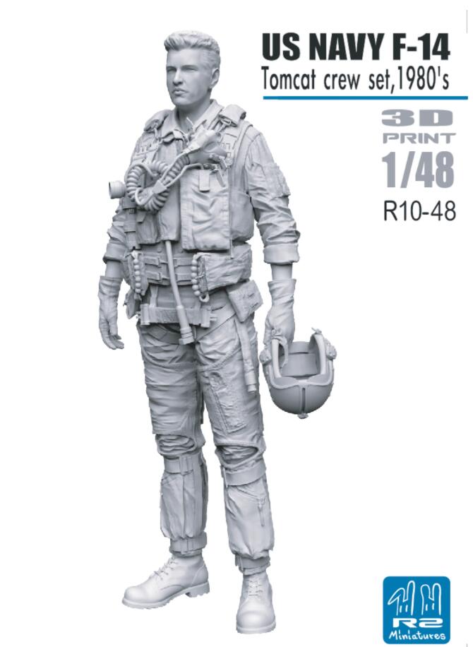 R2 Miniatures 1/48 USN/US Navy F-14 Tomcat Pilot 1980s R10-48