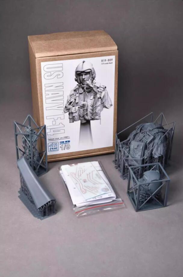 R2 Miniatures 1/9 Bust - USN/US Navy F-14 Tomcat Pilot 1980s R19-B09