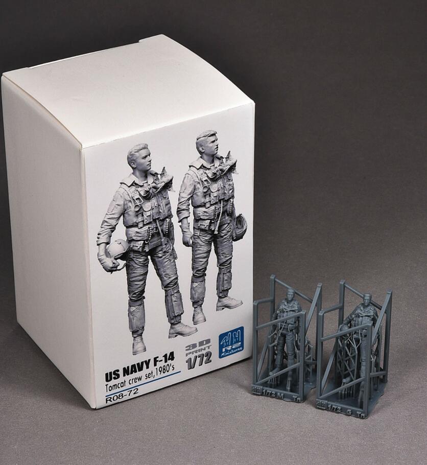 R2 Miniatures 1/72 USN/US Navy F-14 Tomcat Pilots 1980s (2 figures) R08-72