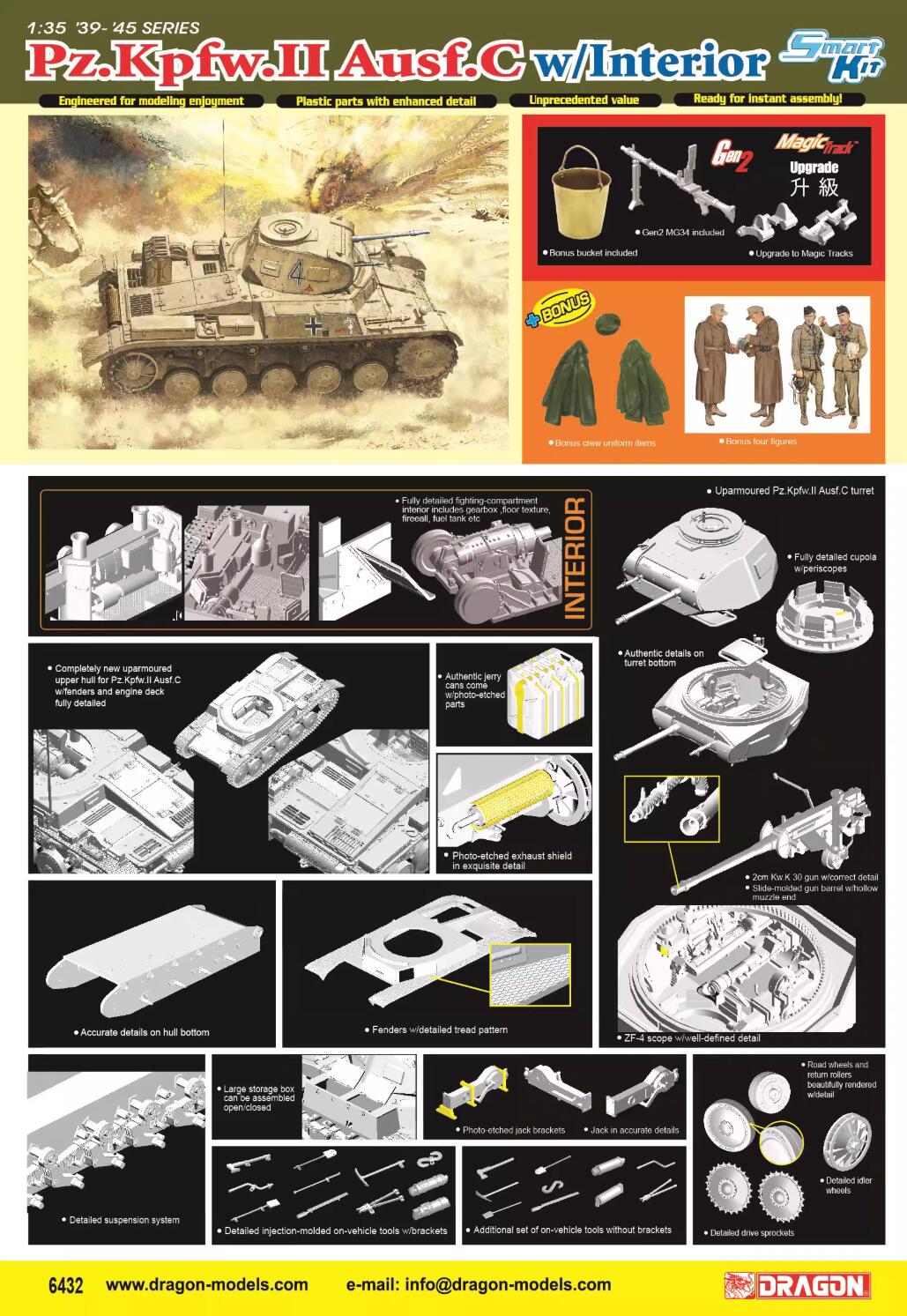 Dragon 6432 1/35 Pz.Kpfw.II Ausf.C mit Zusatzpanzer