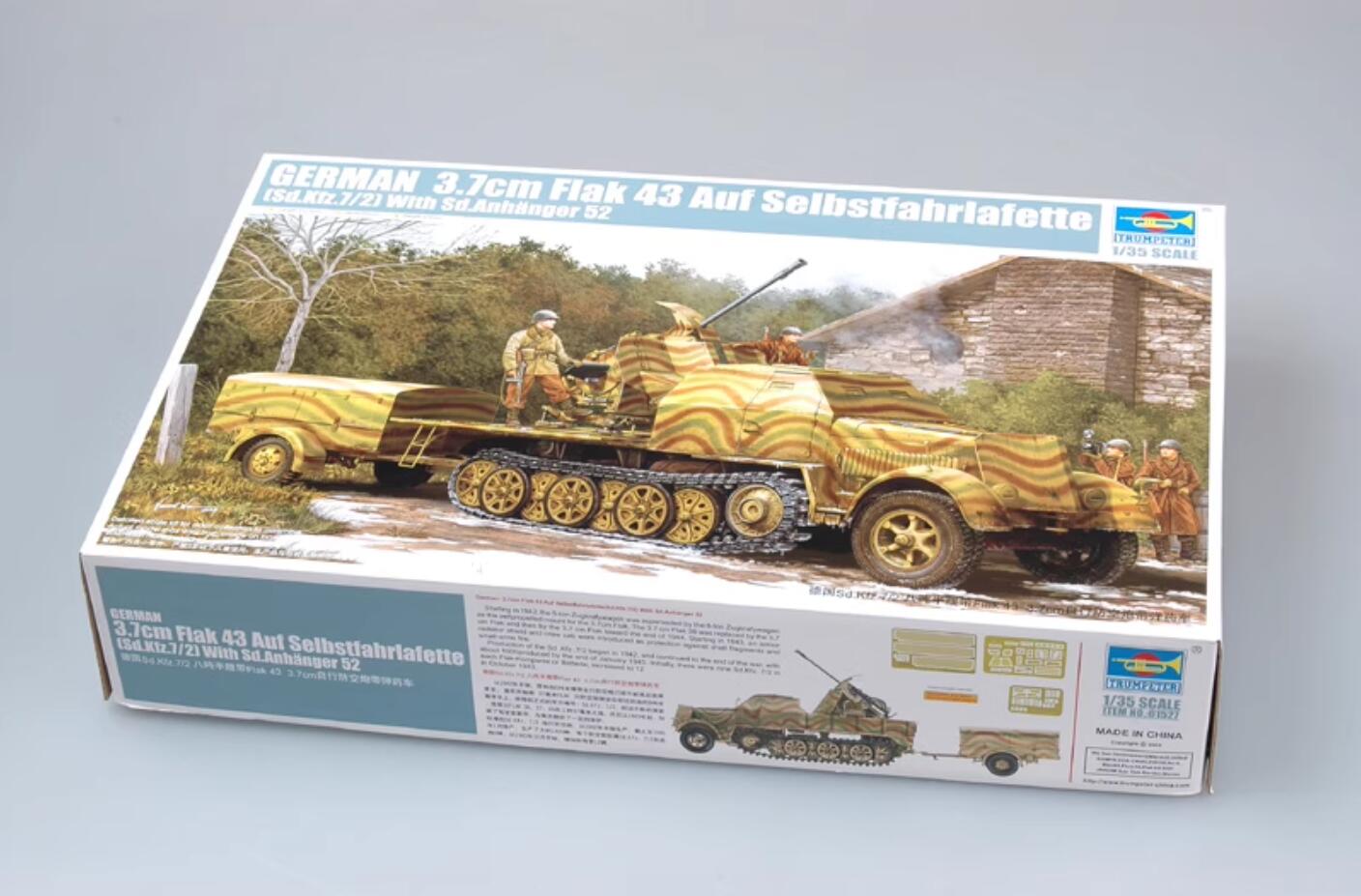 Trumpeter 01527 - 1:35 German 3.7cm Flak 43 on Self Propelled Gun Sd.Kfz. 7/2