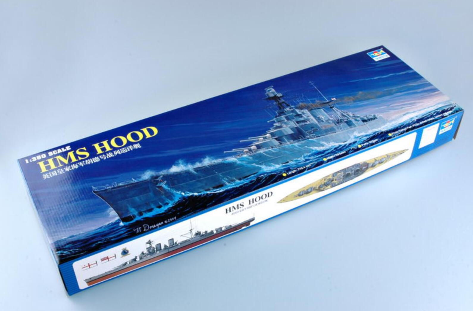 Trumpeter 05302 Royal Navy HMS Hood Battle Cruiser 1/350 Static Model