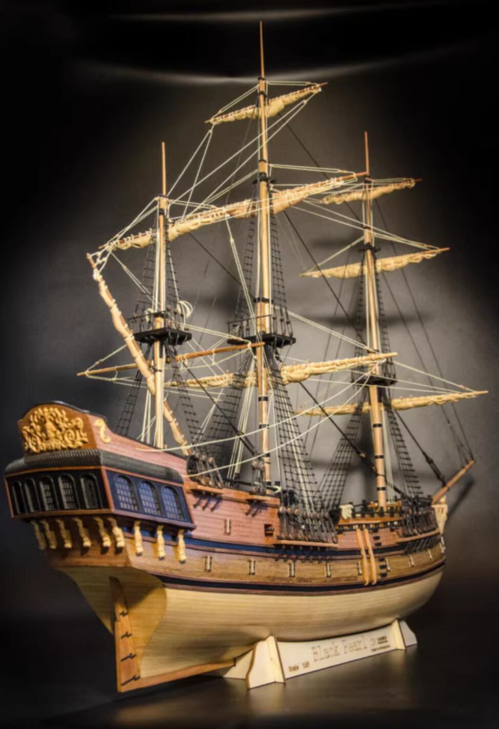 Model ship kits 1/48 scale Black Pearl model ship kit large scale
