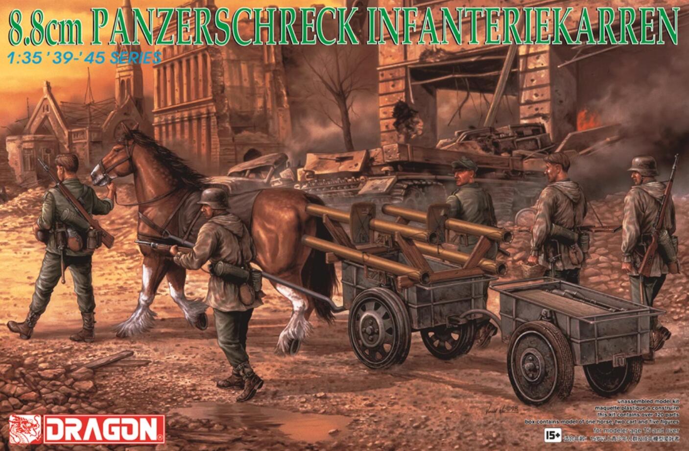 DRAGON 6104 1/35 8.8cm Panzerschreck Infanteriekarren
