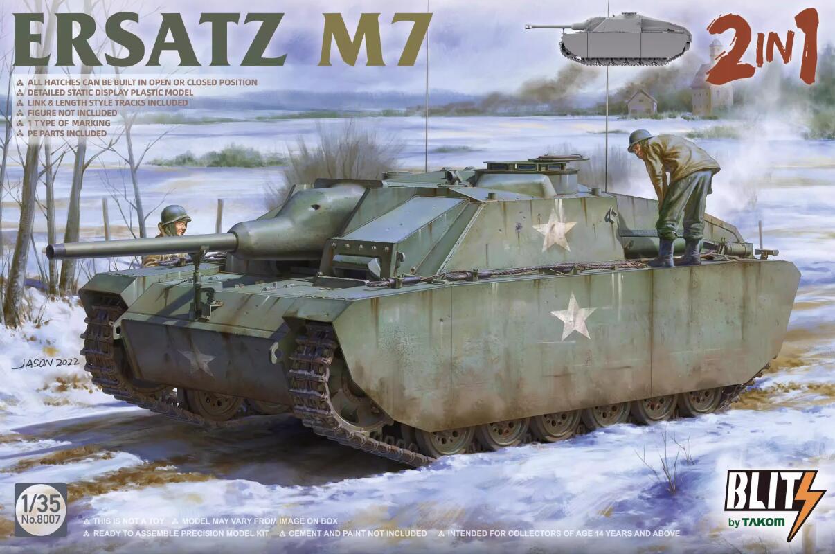 Takom 8007 1/35 Scale Ersatz M7 2in1 Plastic model kit