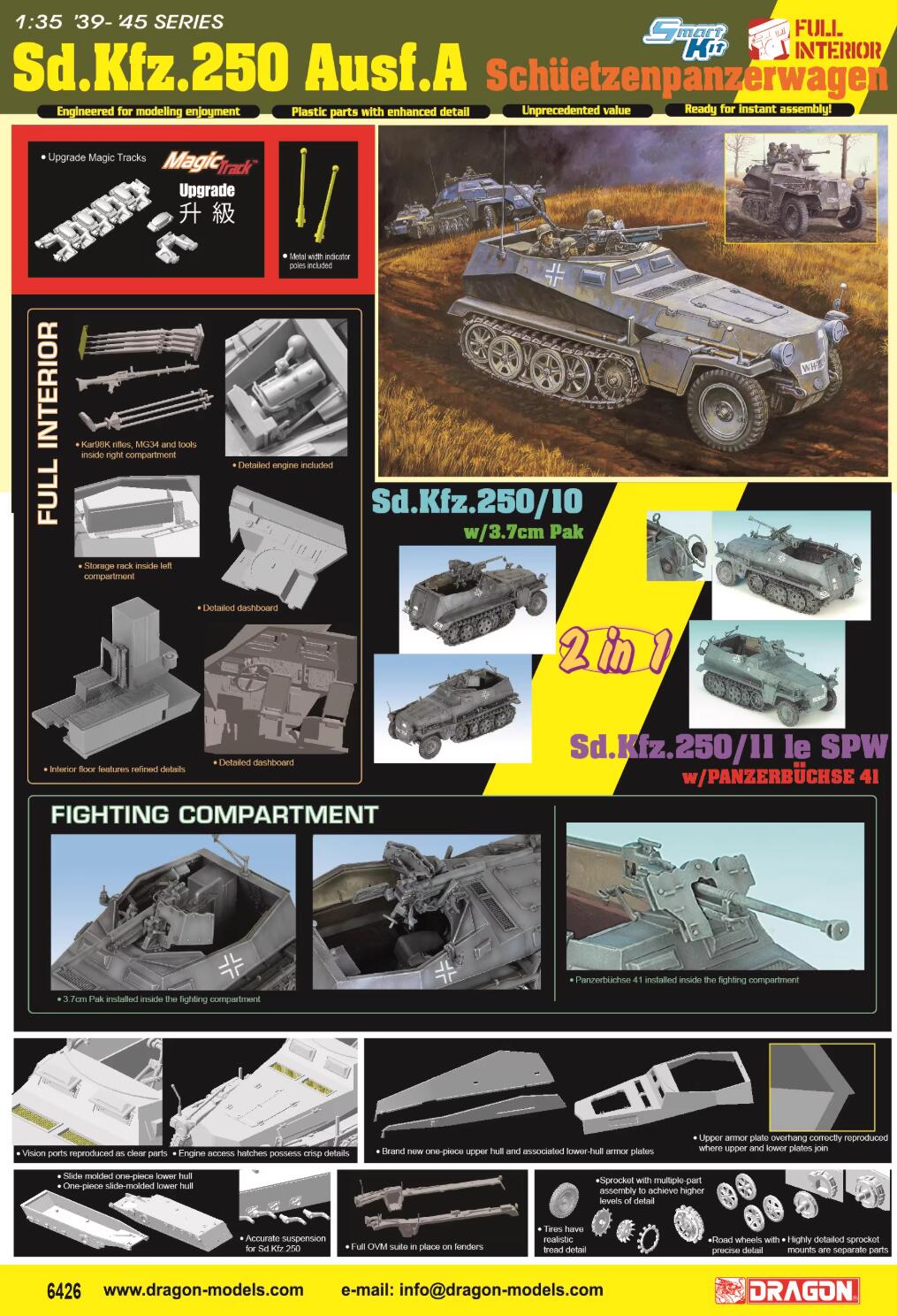 Dragon 6426 1/35 '39-45' SERIES Sd.Kfz. 250 Ausf.A Schützenpanzerwagen