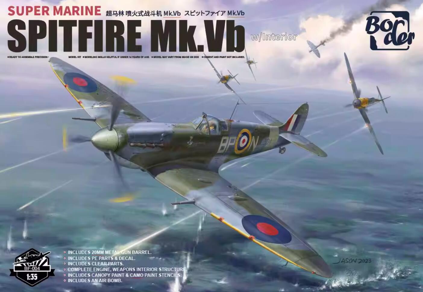 Border BF-004 1/35 Super Marine Spitfire MK.Vb W/interior Plastic Model kit