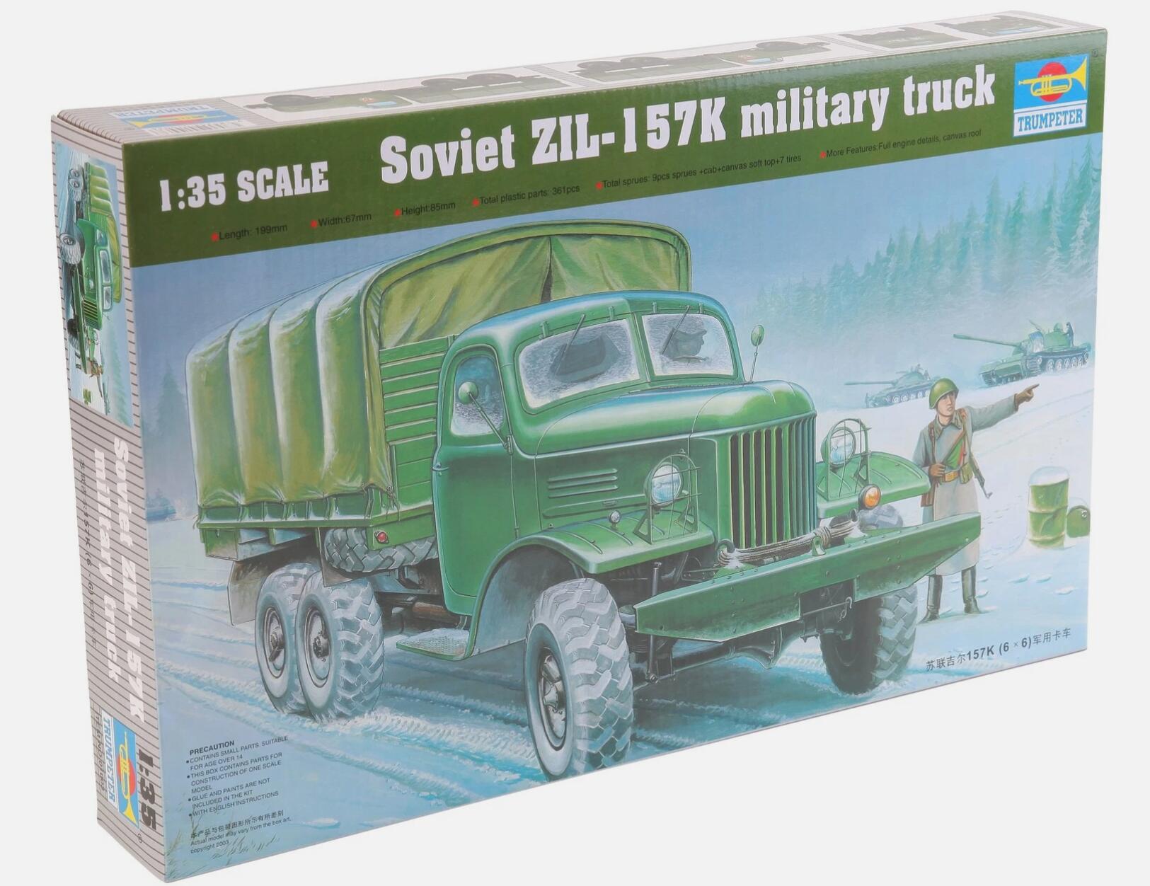 Trumpeter 01003 1/35 ZIL-157K Military Truck plastic model kit