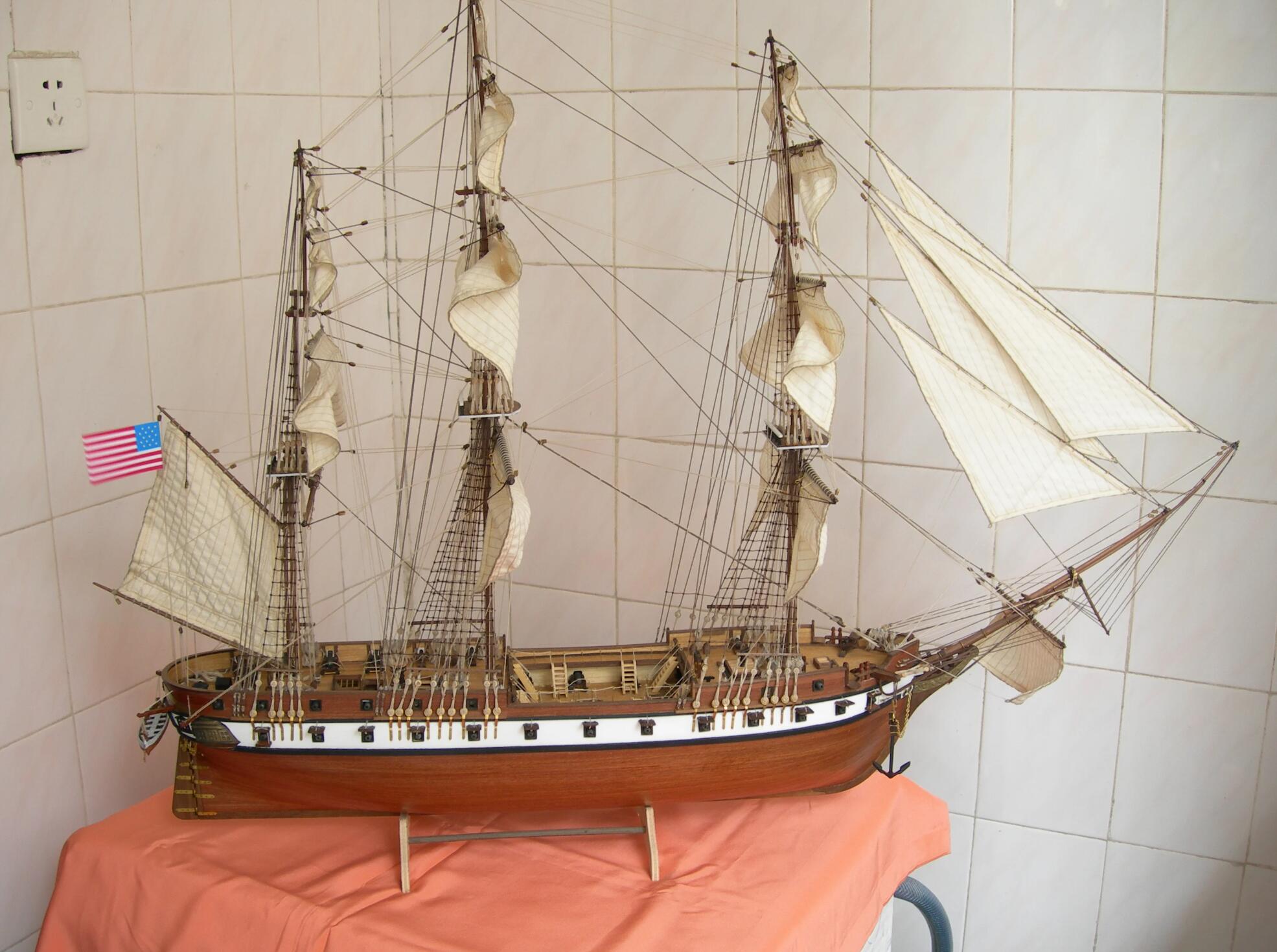 Sacle 1/85 Classic U.S. sailboat wooden model kits U.S. CONSTELLATION 1843 ship model