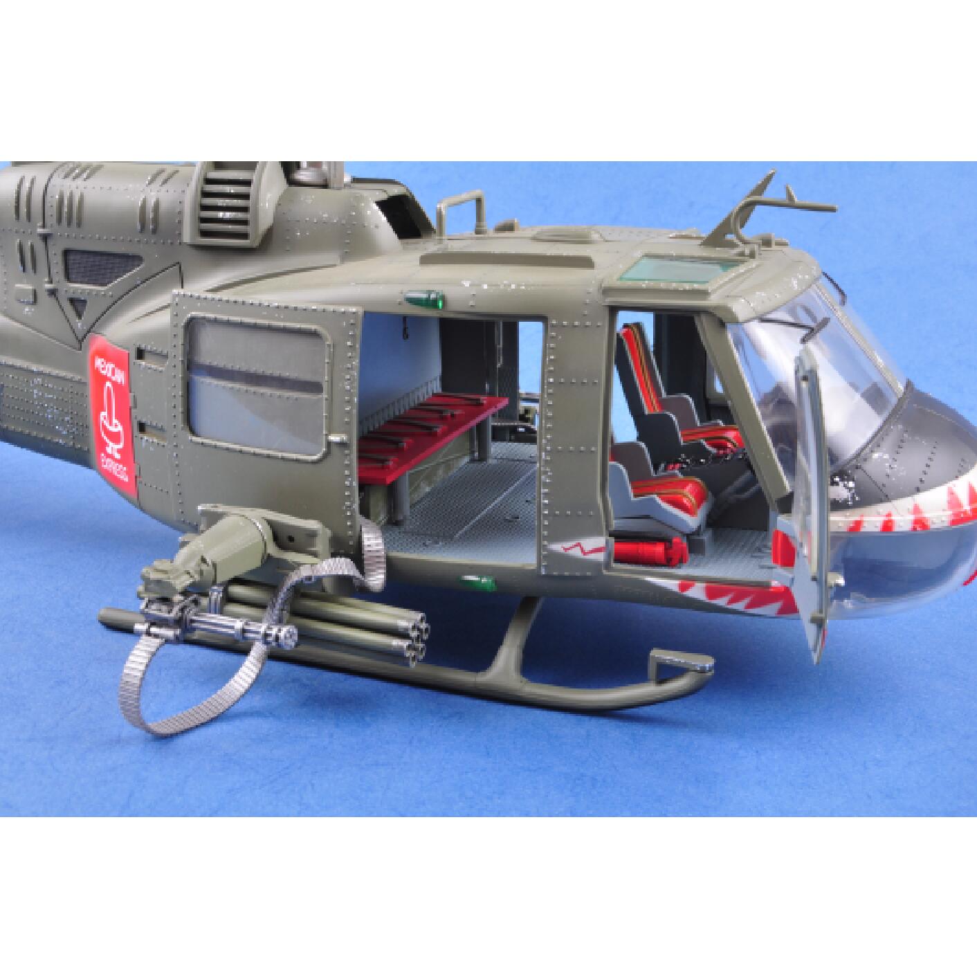 Merit 60028 1/18 US Uh-1b Huey 174th Assault Helicopter Shark Finished Model Kit