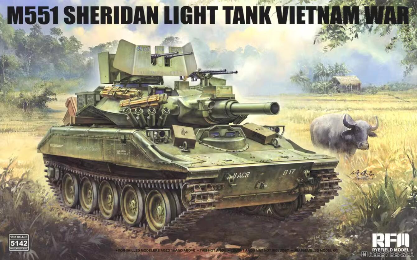 RYEFIELD 5142 1/35 M551 Sheridan Light Tank Vietnam War Model Kit