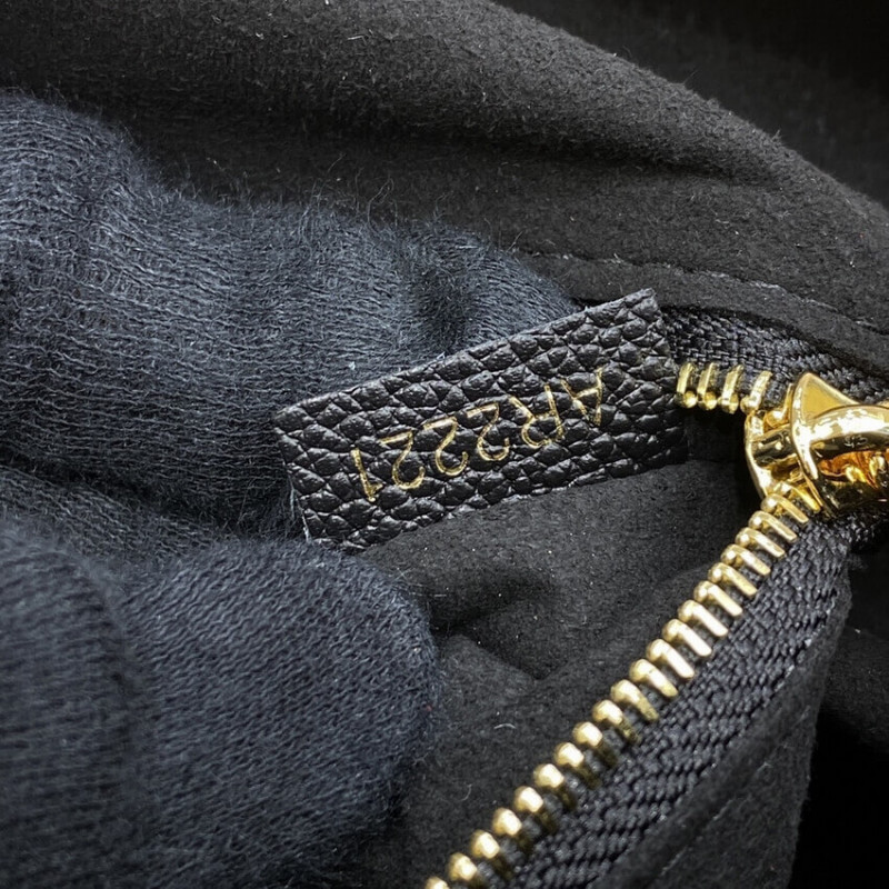 Replica Louis Vuitton Monogram Empreinte Speedy Bandouliere 25 Black