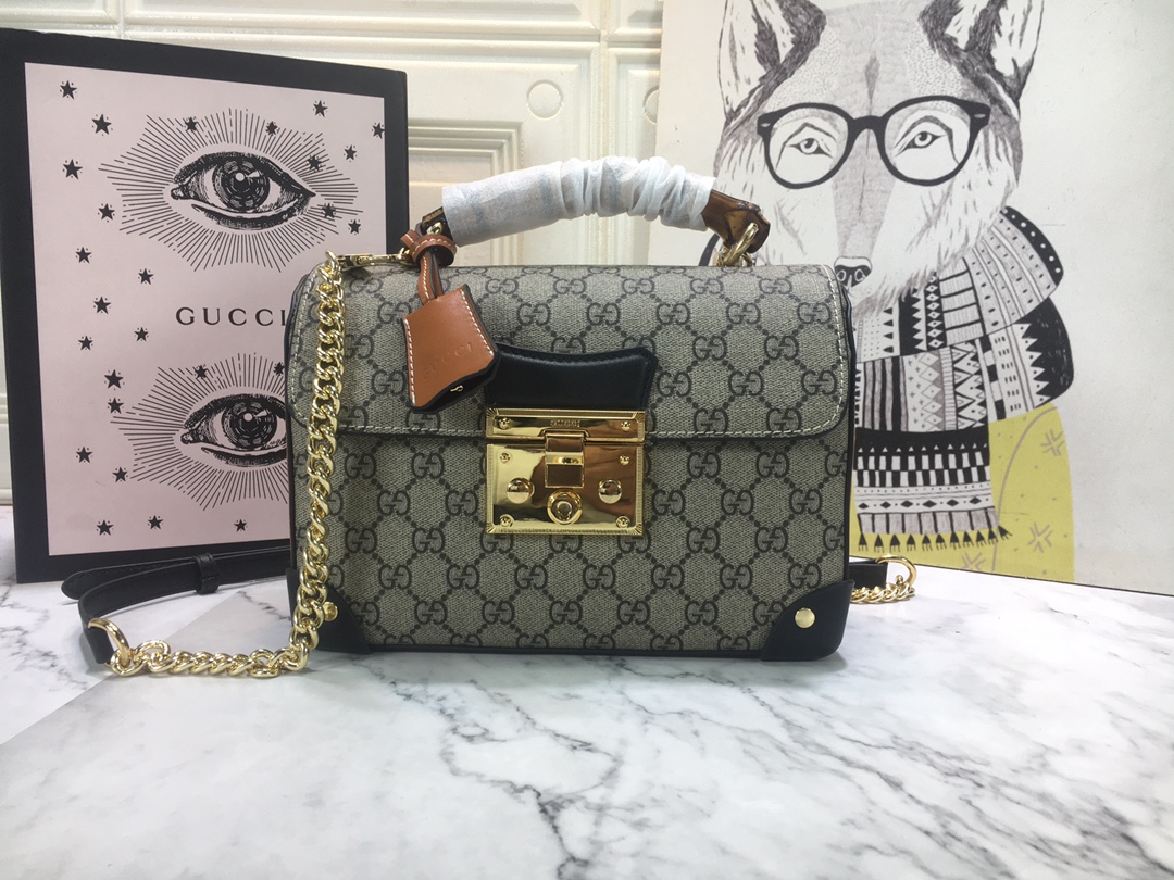 Replica Gucci Padlock Small Bamboo Shoulder Bag 603221