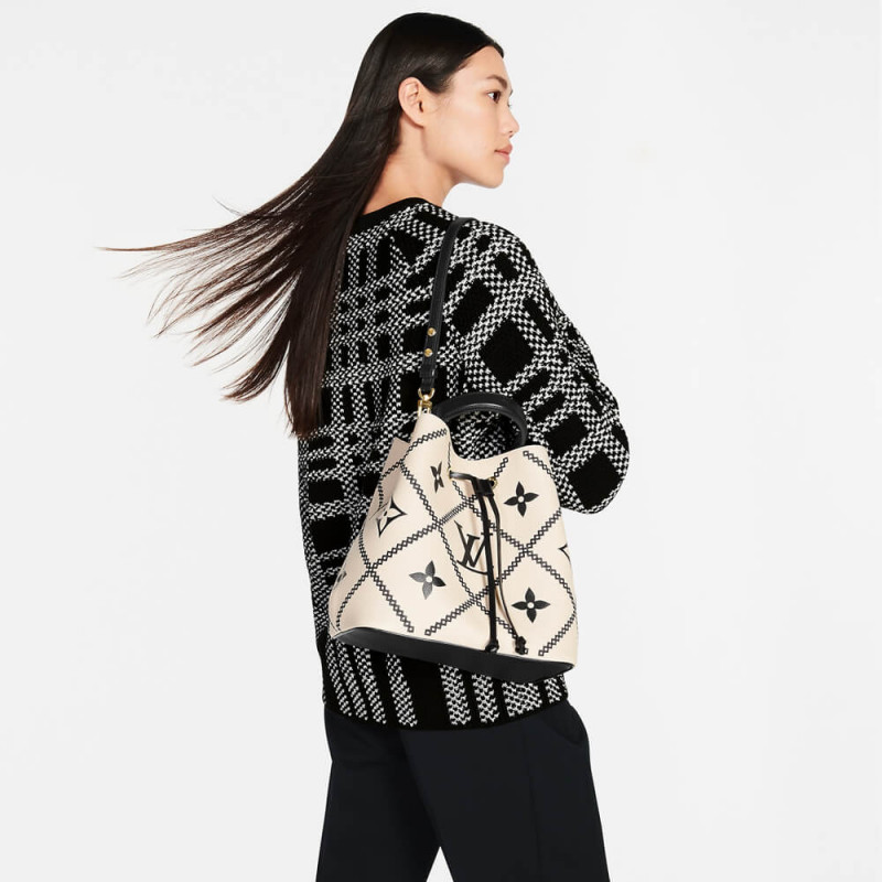 Replica Louis Vuitton Neonoe Mm M46023 Creme Beige/Black