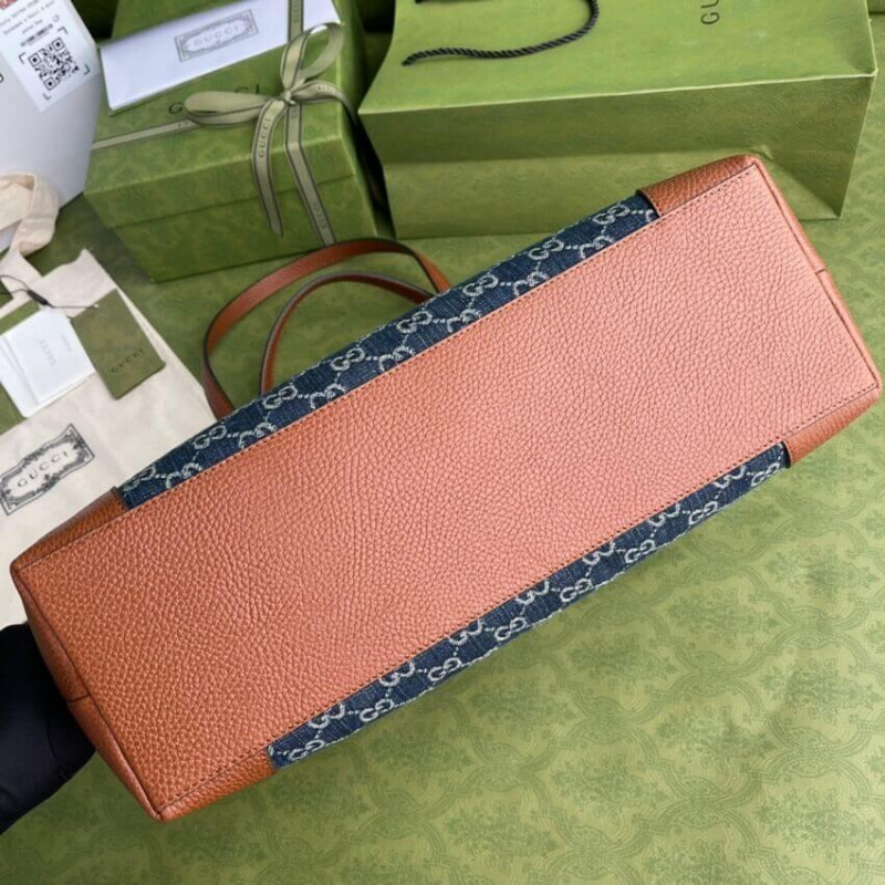 Replica Gucci Denim Ophidia Gg Medium Tote 631685