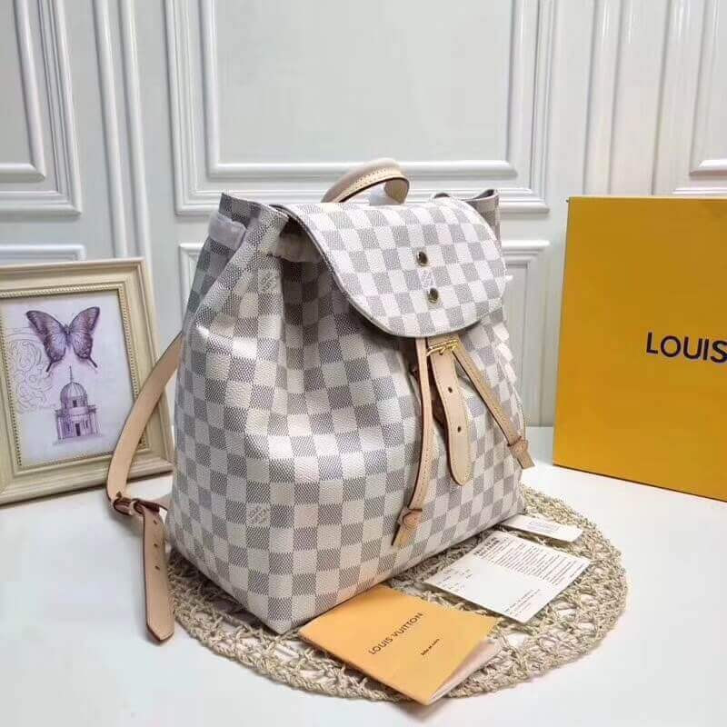Replica Louis Vuitton Damier Azur Canvas Sperone Backpack N41578