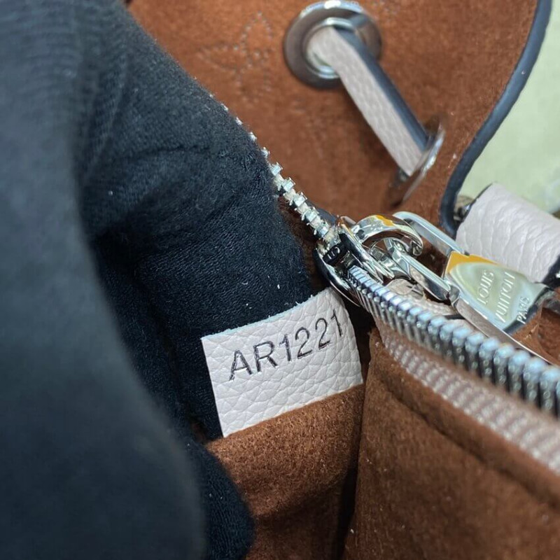 Replica Louis Vuitton Mahina Calf Leather Bella Tote M59203 Cream