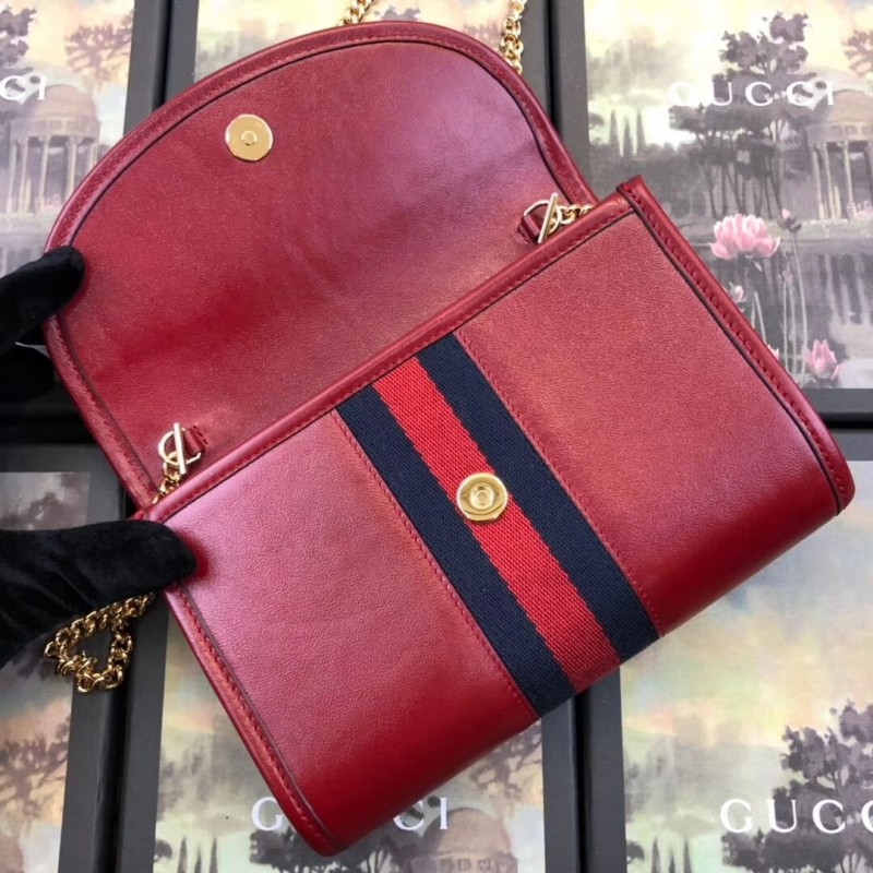 Replica Gucci Smooth Leather Rajah Mini Bag 573797