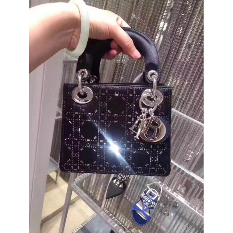 Replica Christian Dior Rhinestones Mini Lady Dior Bag M0500