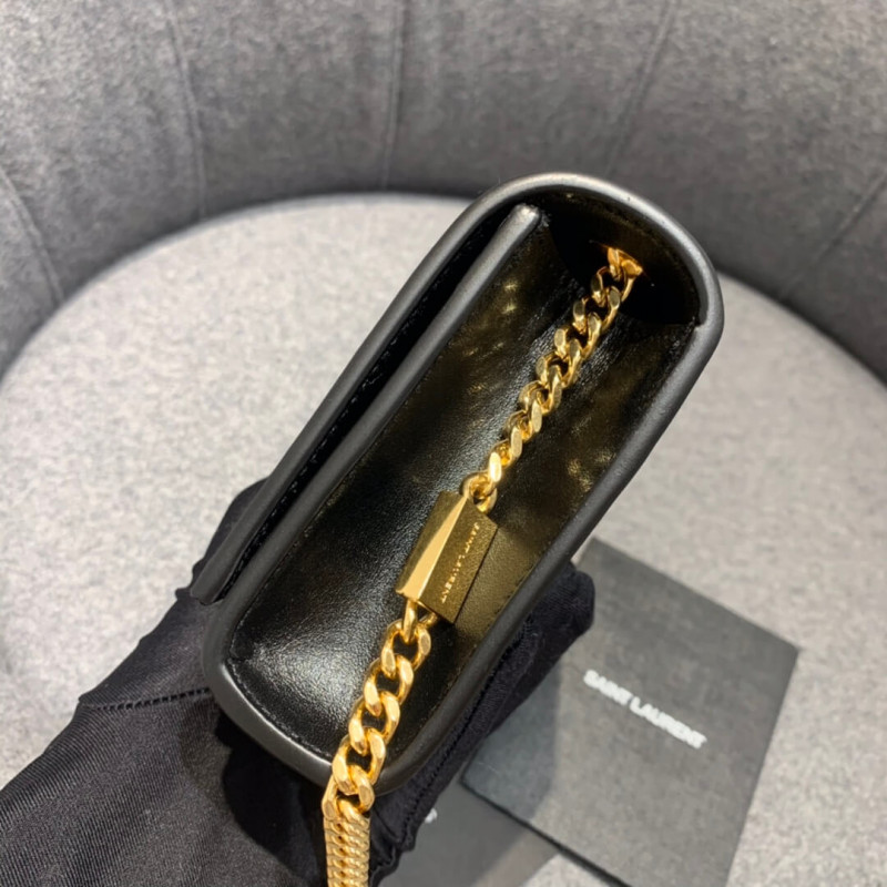 Replica Saint Laurent Smooth Calfskin Small Classic Monogram Kate Tassel Satchel 354120