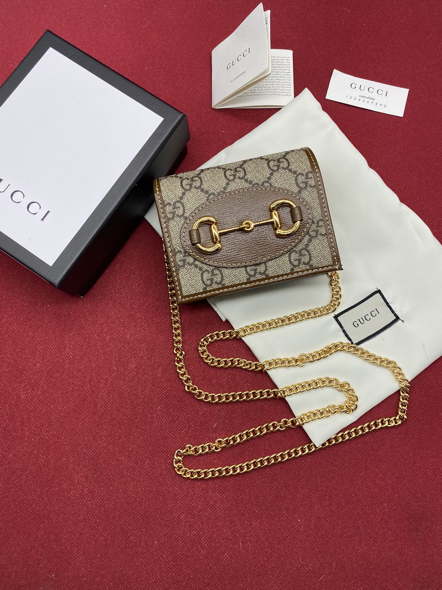 Replica Gucci Horsebit 1955 Card Case Wallet 621887