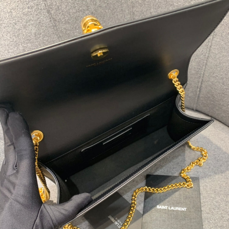 Replica Saint Laurent Smooth Calfskin Medium Classic Monogram Kate Tassel Satchel 354119