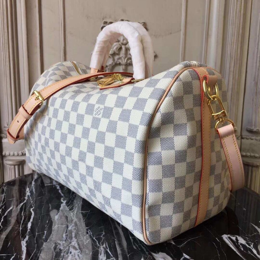 Replica Louis Vuitton Damier Azur Canvas Speedy Bandouliere 35 N41372